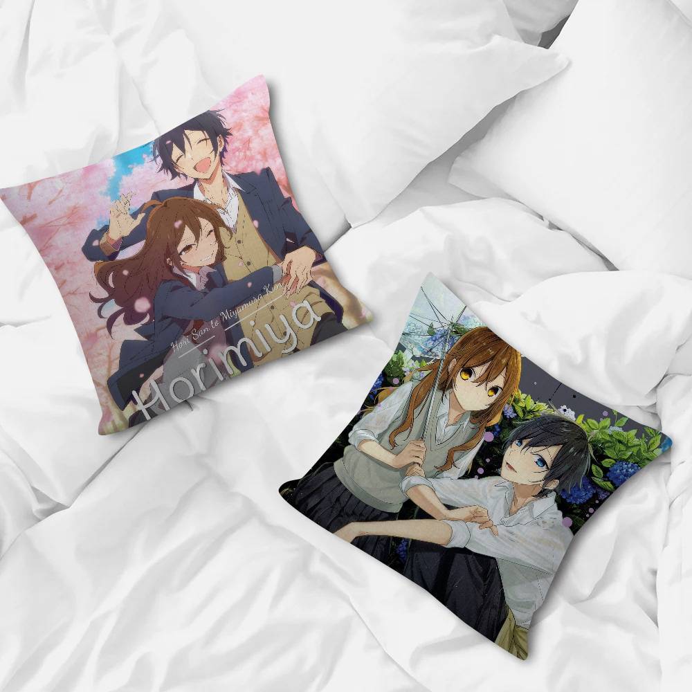 Hot Japanese Anime H-Horimiya Office Cushion Pillowcase Car Cushion Cover45X45Cm Lumbar Pillowcase Sofa Pillowcover