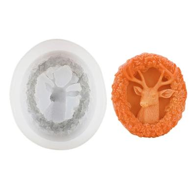 Voedselveilig siliconen rendiervormpje, veilig bakaccessoire, ideaal voor zelfgemaakte chocoladegelei en creatieve desserts.