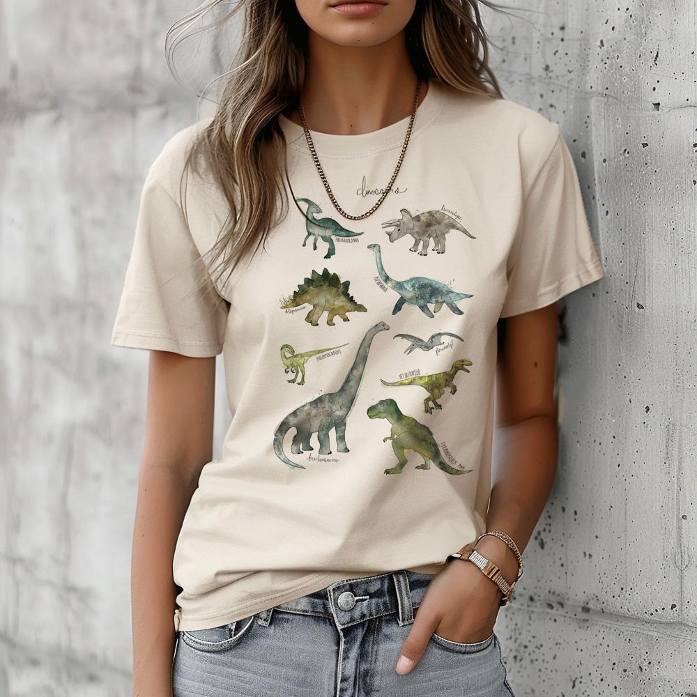 Dinosaur t-shirts women designer Y2K harajuku t shirt girl graphic anime designer clothes