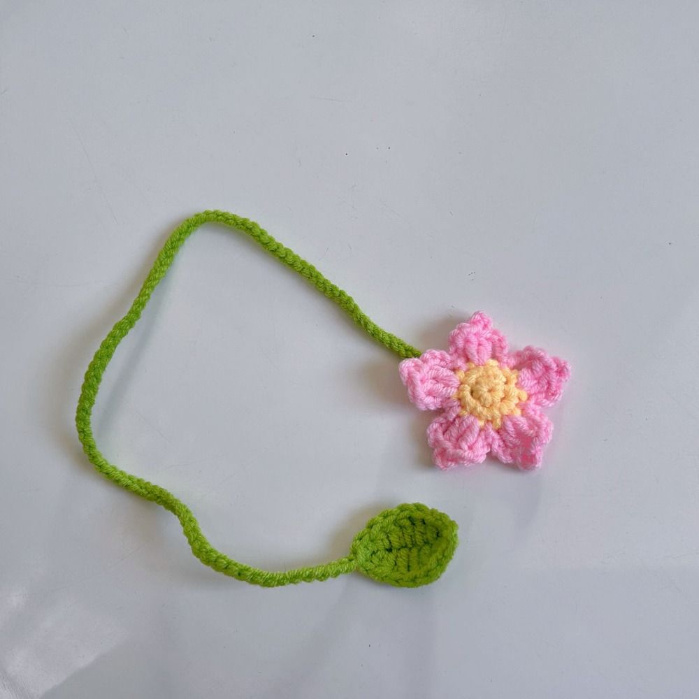Daisy Flower Knitted Bookmark Unique Crochet Book Marker Creative Floral Pendants  Perfect Gift
