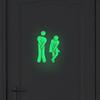 Dark Luminous Home Decor Bathroom Toilet Sticker Washroom Door Sign Indicator Label Wall Sticker