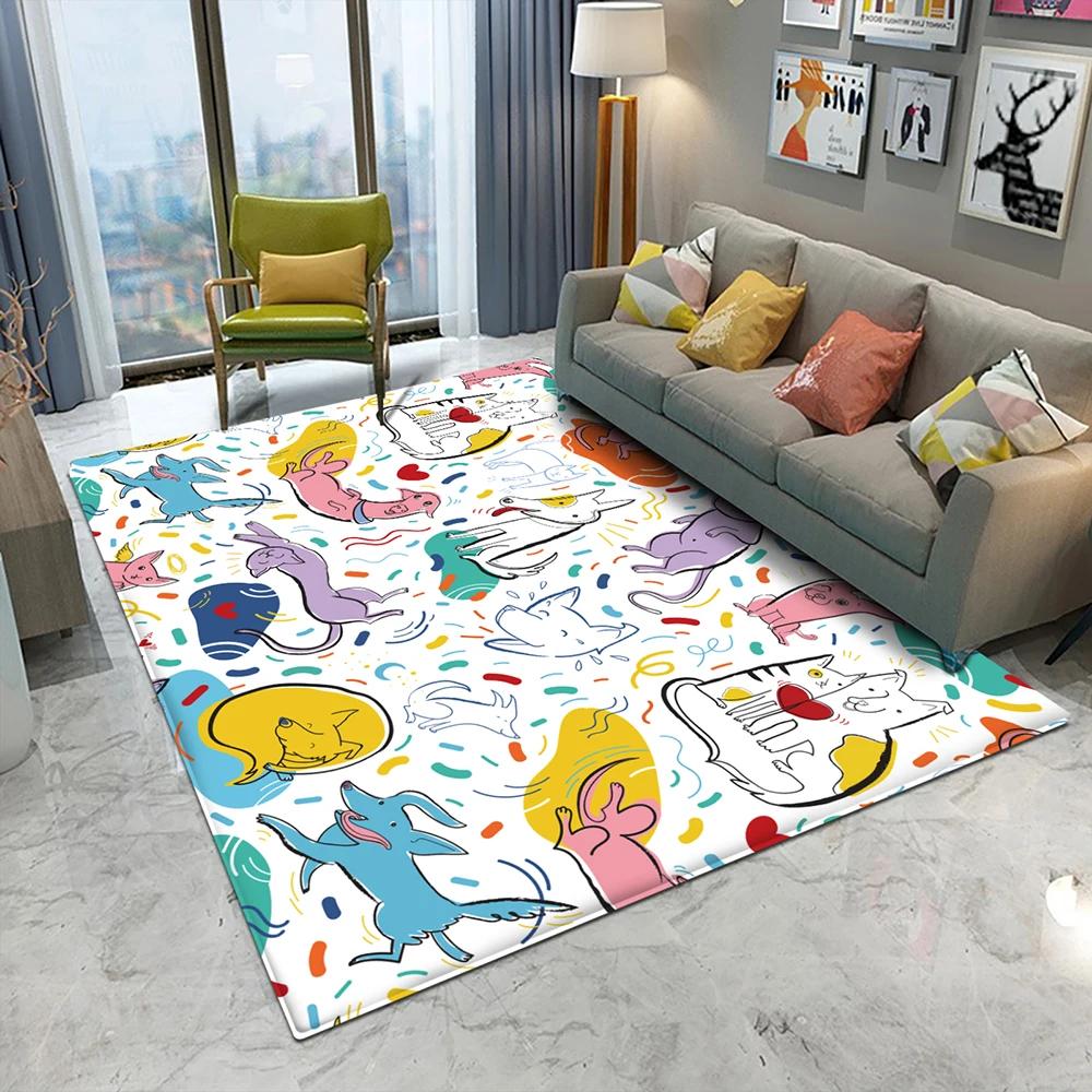 Cartoon Rocket Cosmic Carpet Non-slip Childrens Carpets Living Room Bedroom Alphanumeric Learning Game Carpet Mats Rug Baby Mat
