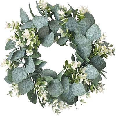 30CM Artificial Flower Eucalyptus Wreath Outdoor Decoration Front Door Wall Window Decoration Simulation Holiday Wre