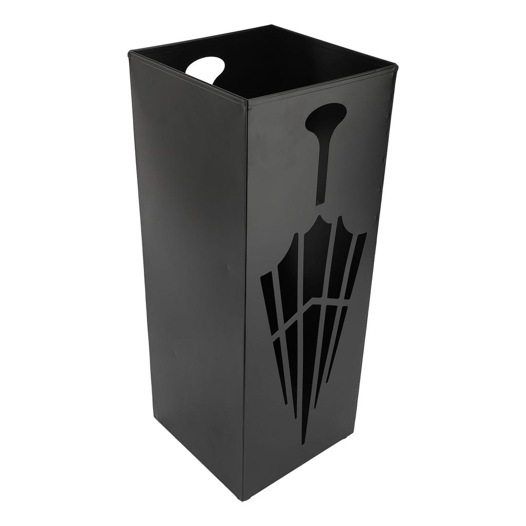 Umbrella Storage Bucket Metal Rustproof Compact Fast Drying Umbrella Rack Holder for Entryway Foyer Black