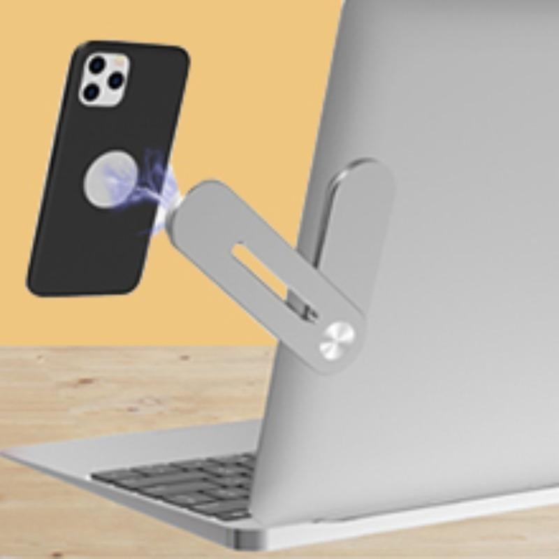 Leichter Tragbarer Magnetischer Handyhalter, Geeignet für Laptop - Verstellbarer Monitor-Seitenhalter zur Notebook-Erweiterung