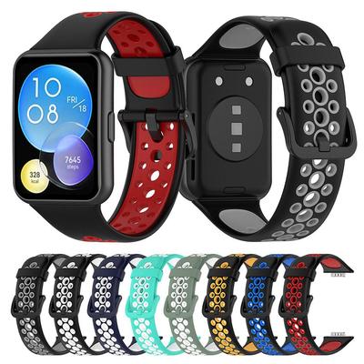 Δίχρωμο λουράκι σιλικόνης για Huawei Watch Fit 2 Breathable Watchband for Huawei Watch Fit2 Active Band Bracelet