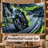 Motorradfahrer (63) Thema Personalisierte Wandteppich Benutzerdefinierter Name Text Wandbehang Tapisserie Haus Hintergrund Dekoration