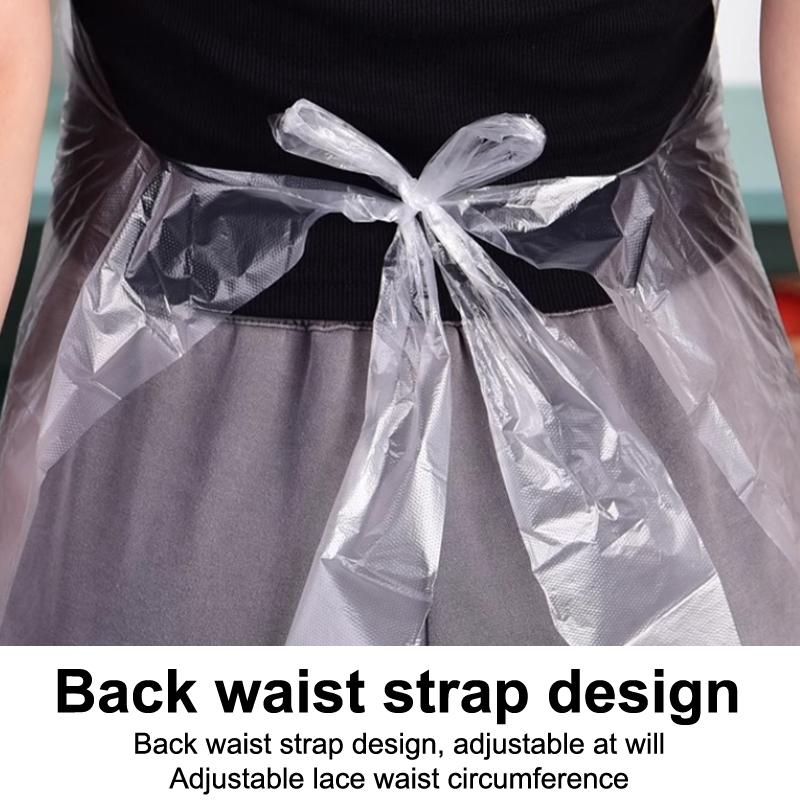 25Pcs Disposable Aprons Clear Plastic Art Apron Waterproof For Adults Kids Painting Party Cooking Housework Picnic Diy Craft