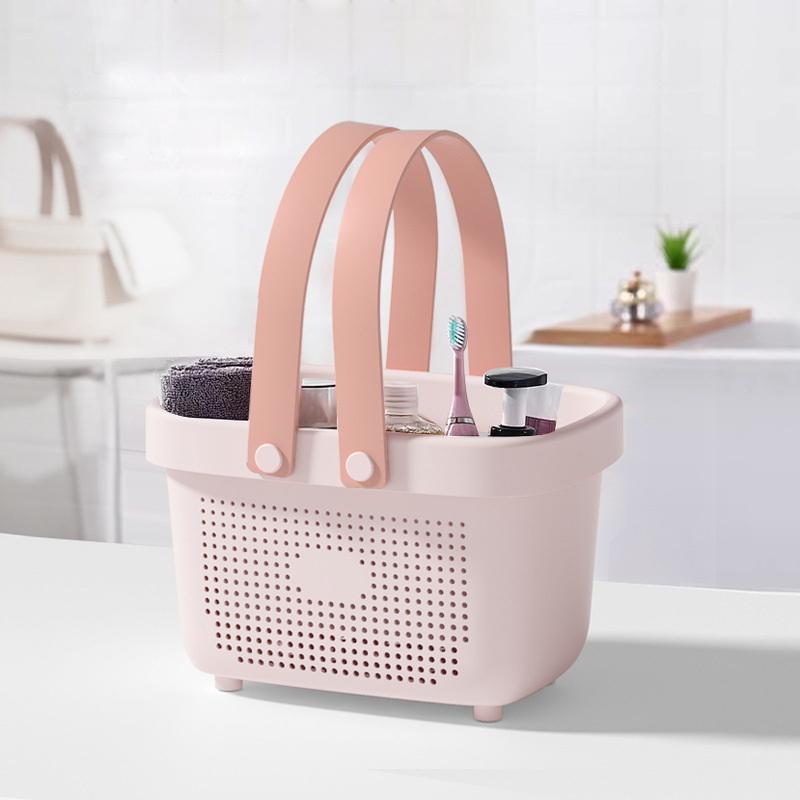 Plastic Storage Basket With Handle Portable Shower Caddy Tote Organizer Basket Bin For Bathroom Kitchen Dorm Room Bedroom