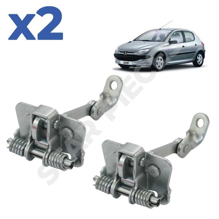 2 tirants de porte pour Peugeot 206 (1998-2013) avant gauche et avant droit
