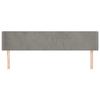 VidaXL Headboard with Ears Light Grey 203x16x78-88 Cm Velvet3118554