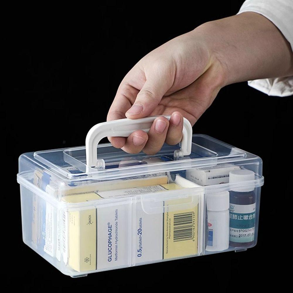 Transparente Notfallmedizinkiste Große Kapazität Medizinkiste Langlebige Medizinaufbewahrungsbox