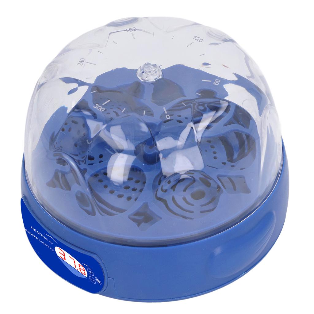 Eierinkubator 6 Eier 15W Blau mit automatischem Wender Eierkerze Display Temperaturregelung Geflügelbrutmaschine