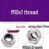 Blue Nylon Self-Locking Anti-Slip Hex Nut with Fine Thread