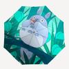 Ombrello Automatico Carino Foresta di Totoro - Pieghevole con 8 Stecche in Ferro, Portatile per Esterni, Regalo, Ombrello da Esterno, Accessorio Giocoso, Durevole H