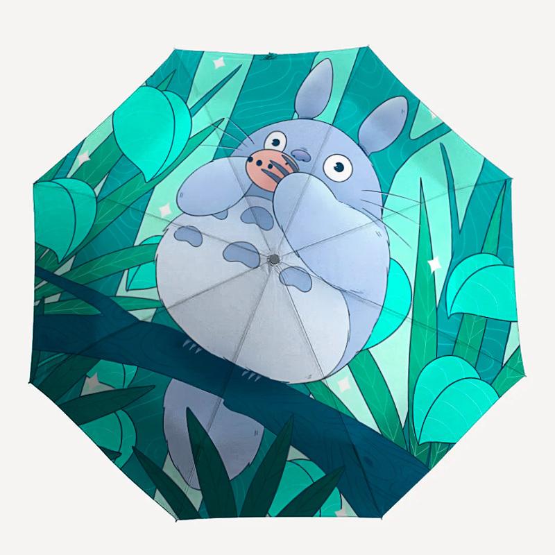 

Totoro Forest Automatic Cute Umbrella - Foldable with 8 Iron Ribs, Portable for Outdoor, Gift, Outdoor Umbrell, Playful Accessory, Durable H