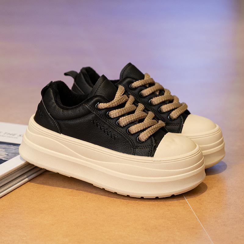 

Белые женские кроссовки на платформе, весенние вулканизированные туфли на толстой подошве со шнуровкой, женская дышащая спортивная обувь из искусственной кожи 41