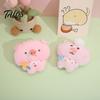 Decorative Hanging Ornament Cartoon Pig Plush Pendant for Backpacks, Stuffed Animal Bag Charm Schoolbag Decoration with Ball Chain, Soft Keychain