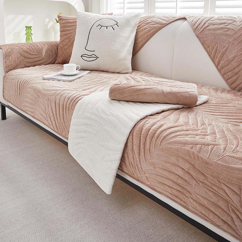 Shu Cotton Velvet Sofa Cushion Winter Antislip Cushion Thickened Short Plush Sofa Cover Towel Four Seasons Universal
