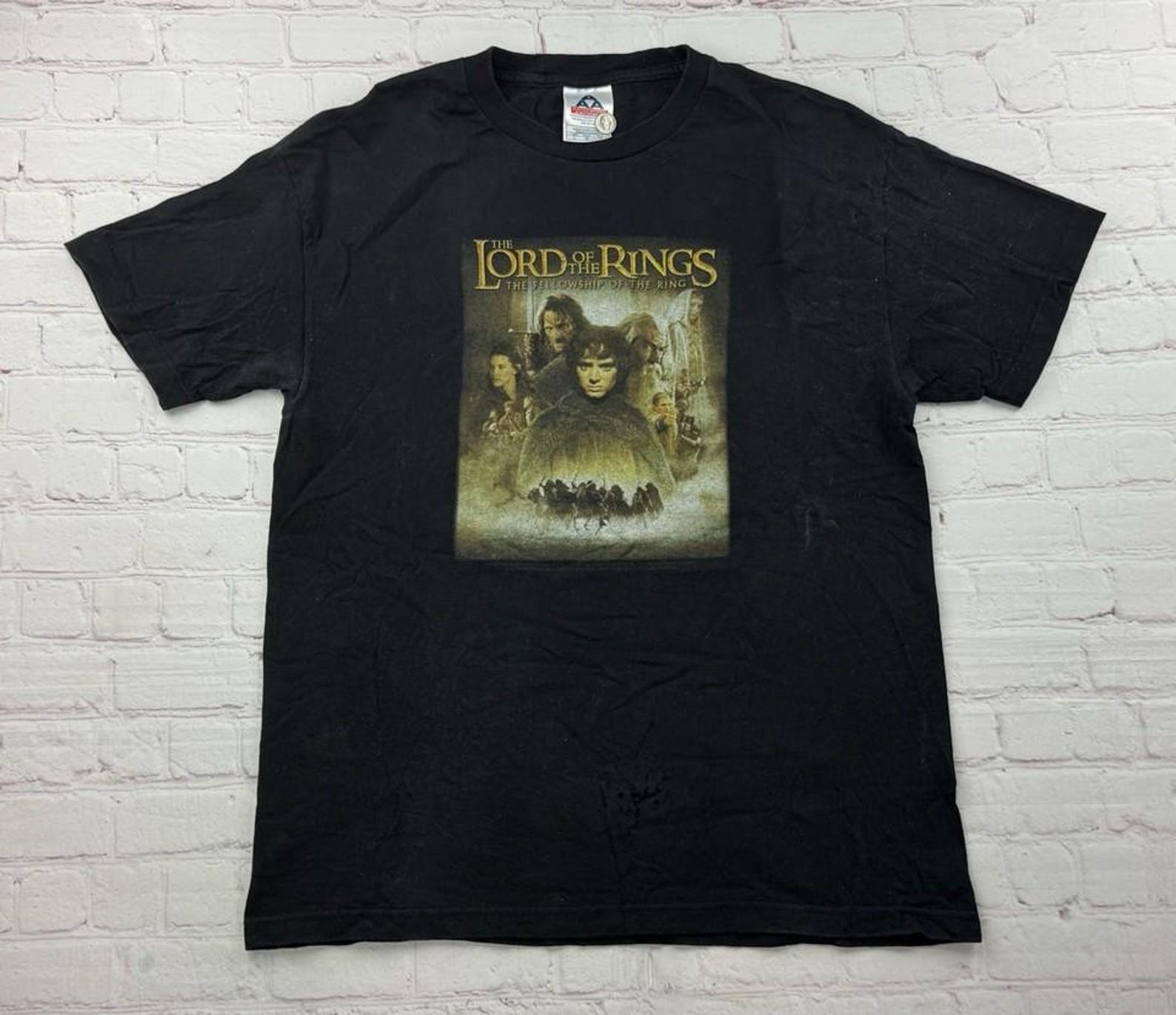 2001 The Lord Of The Rings Fellowship Promo Hollywood Video Movie T Shirt 3XL
