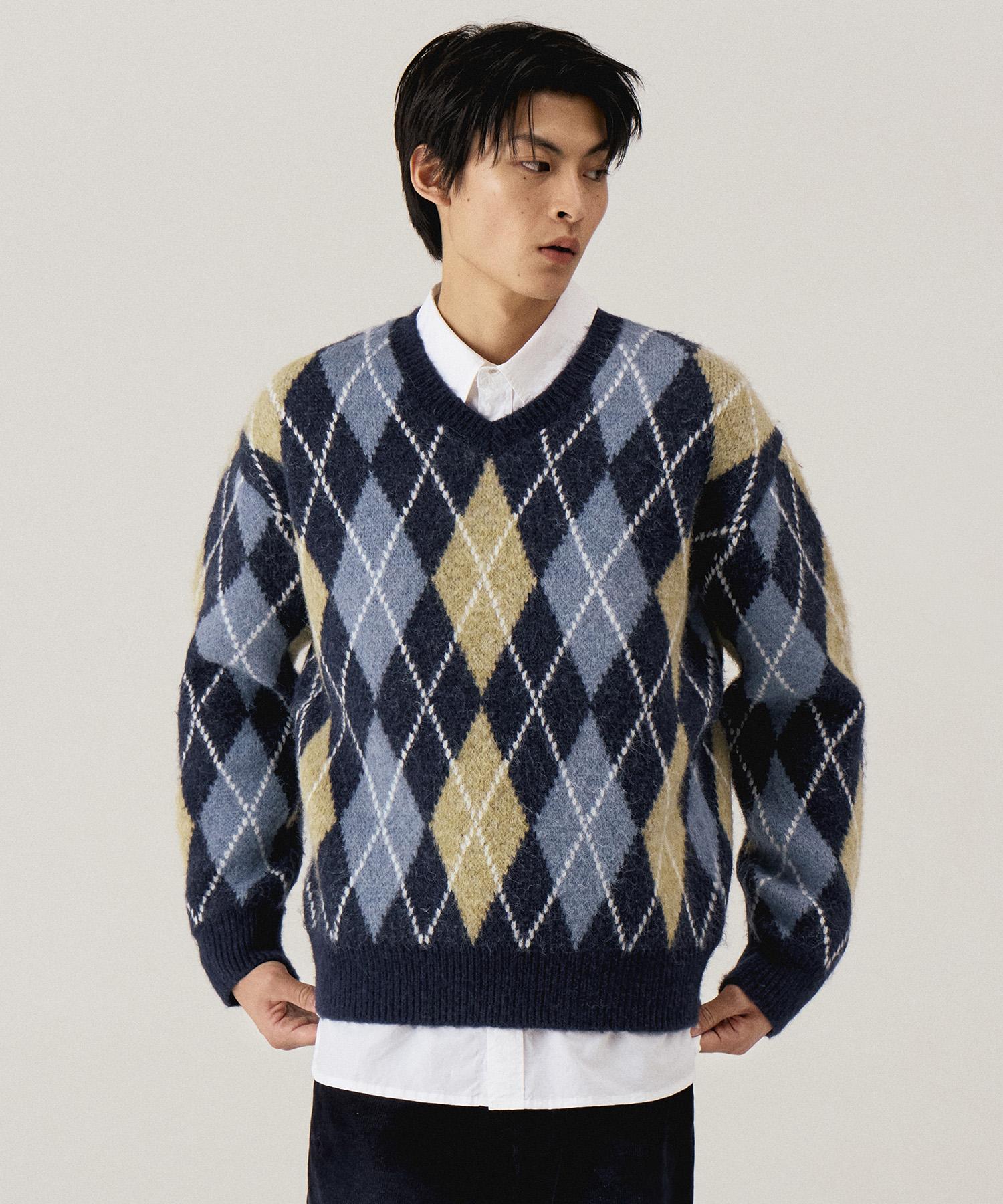 Kimwear Argyle Pattern Knit_Navy Navy/M