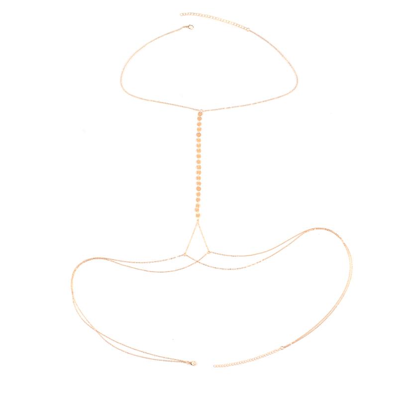 

Сексуальное ожерелье с блестками на талии и животе, летнее пляжное бикини, ожерелье, женские очаровательные украшения золотой