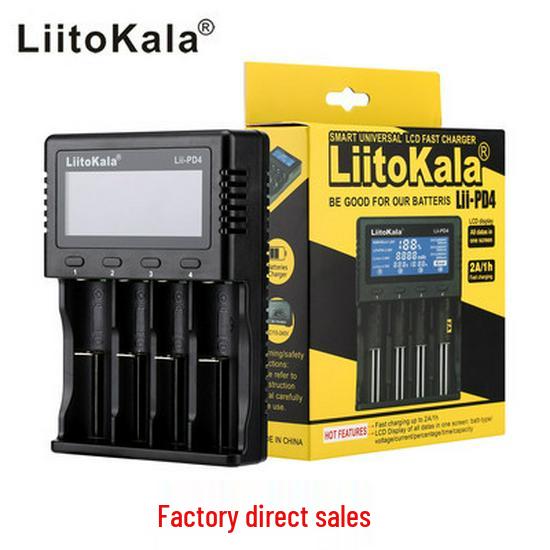 LiitoKala Lii-PD4 LCD Charger for 18650, 26650, 21700 Lithium Batteries
