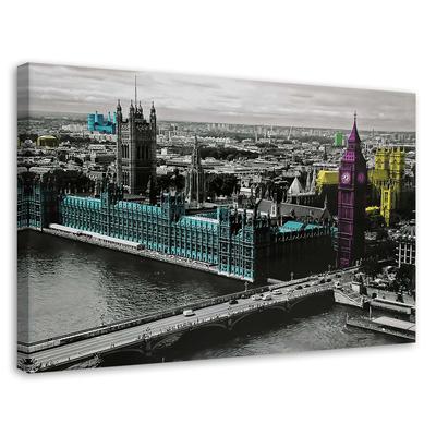 Canvas Print London City Colourful