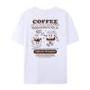 Women Cute Funny Cartoon Coffee Tshirts Hippie Retro Coffee Lover T Shirt Oversized Fashion Streetwear Top Unisex Summer Clothes