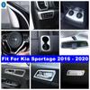 Matte Car Dashboard Pillar A Air AC / Water Cup Holder / Lights Control Panel Cover Trim For KIA Sportage 2016 -