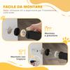 Extendable and Adjustable Dog Gate for Stairs and Doors, Made of Steel and ABS, 75-85x76 cm, Black