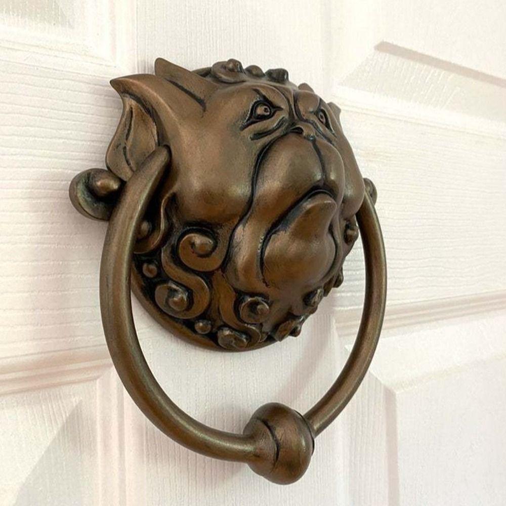 Durable Vintage Mouth Gate Handle Resin Vivid Door Handle Dragon Wall Hanging Door Knocker Decorative