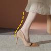 2025 Spring Summer New Women's French High Heels - Small Fragrance Style Color-Blocked Pointed-Toe Stiletto, Sexy Shallow Mouth Pumps XCY-180