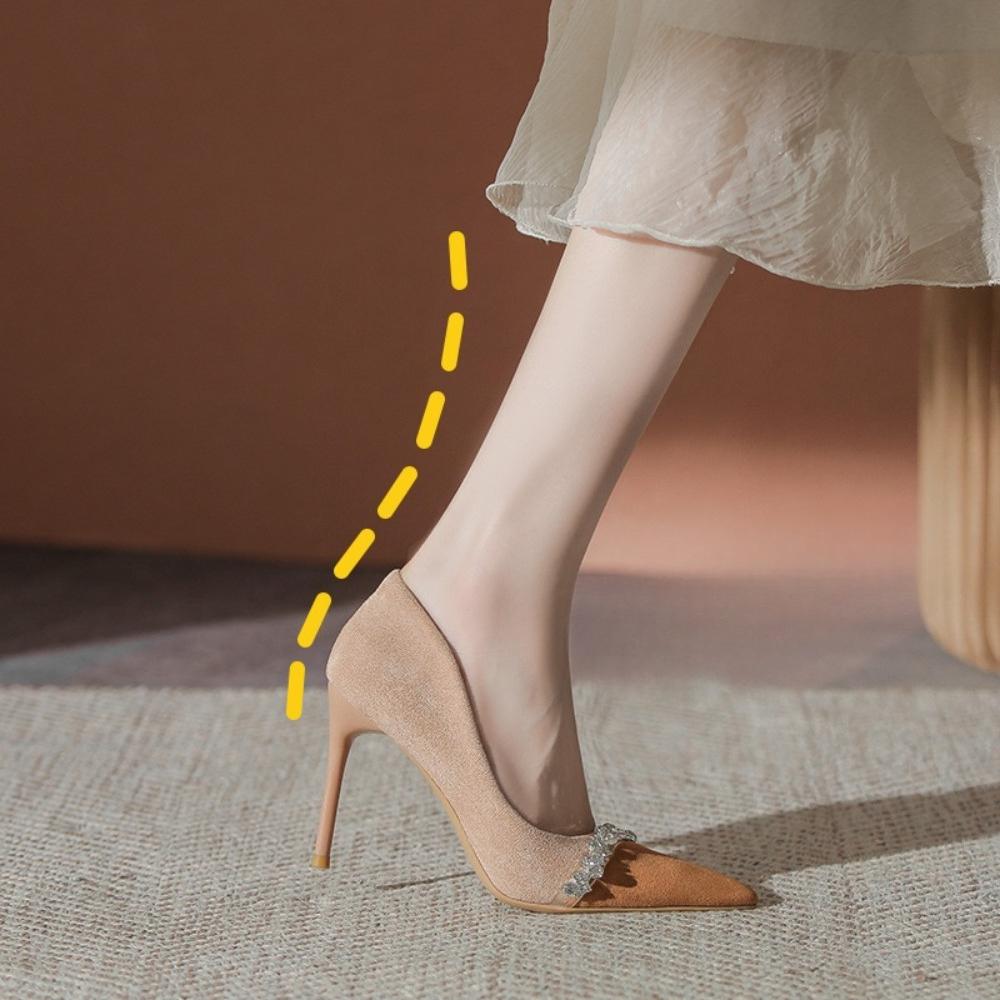 2025 Spring Summer New Women's French High Heels - Small Fragrance Style Color-Blocked Pointed-Toe Stiletto, Sexy Shallow Mouth Pumps XCY-180