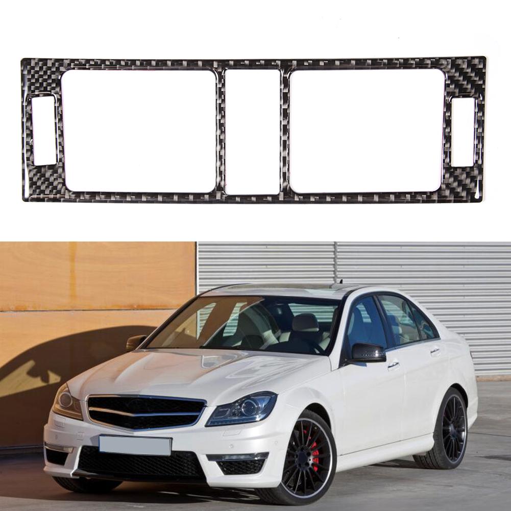 Carbon Fiber Center Console A C Air Vent Panel Trim Fit for Mercedes Benz C Class W204 05 12