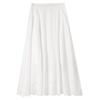 Women's Cotton Embroidered High-Waisted A-Line Midi Skirt