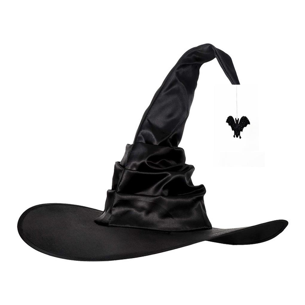 Halloween Wizard Hat Party Children Adult Black Pointed Oxford Cloth Magician Hat Witch Hat Masquerade Ball Party Cosplay