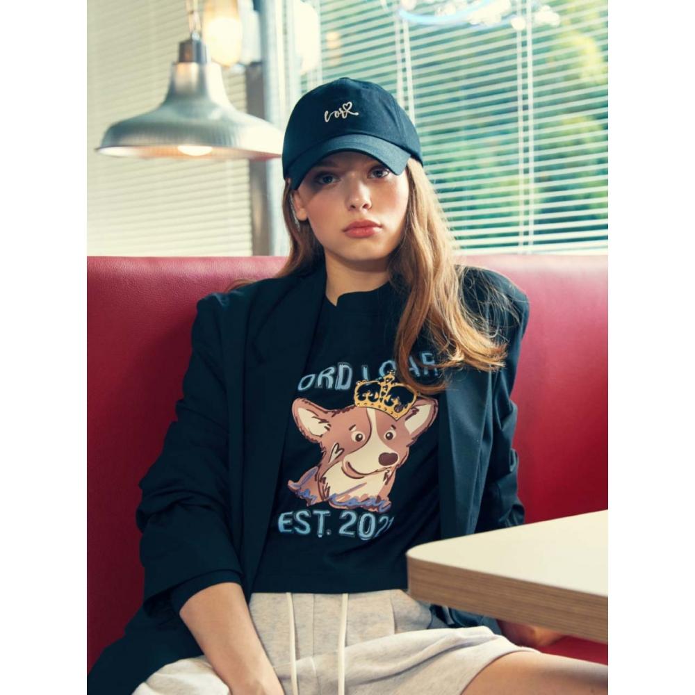 

УКОРОЧЕННАЯ ФУТБОЛКА С ПРИНТОМ LORDLOAR ЧЕРНАЯ