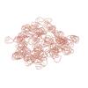 100Pcs Heart Shaped Paper Clips Iron Decorative Paperclips Set with Transparent Box for   School Household