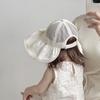 Summer Baby Girl Sun Hat Breathable Mesh Wide Brim UV Protection Sweet Bucket Hat Trendy Lightweight Outdoor Cap