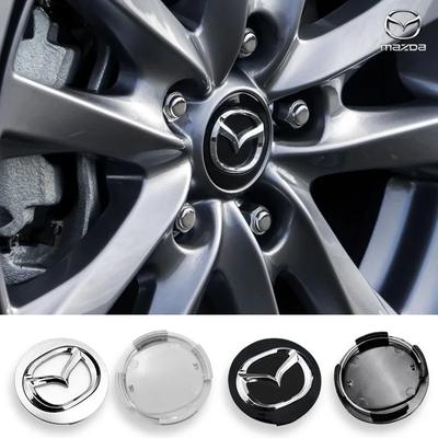 4Pcs Wheel Hub Center Cover Long Leg 18MM 56MM ID53MM New Models For Mazda 3 Atenza Axela CX-3 CX-4 CX-5 CX7 CX8 Gray Black