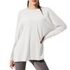 [Barifall] Women's Yoga Wear Sports T-Shirt, Loose Fit Fitness Wear Top, Long Sleeve, Stretch, Sweat-Wicking, Quick-Drying 030-WT-L
