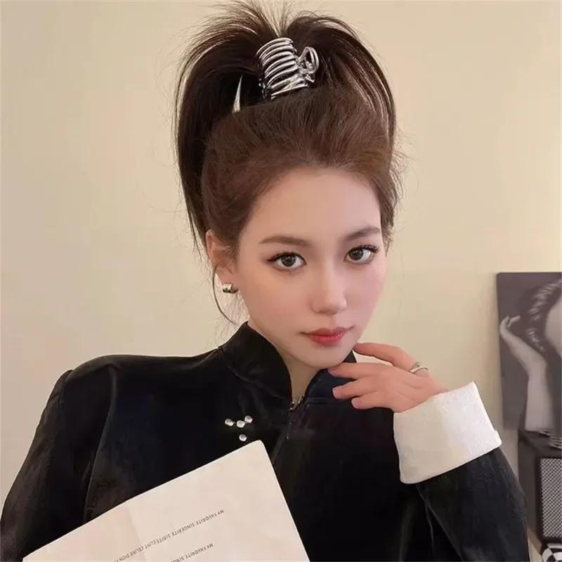 Mode Unregelmäßige Metall Haarspangen Rutschfeste Haarnadeln Für Frauen Mädchen Hoher Pferdeschwanz Halter Haaraccessoires Clip Haargriff Kopfschmuck