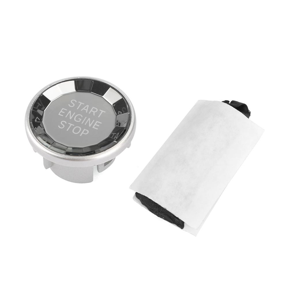 Silver Engine Button Knob Switch Decor Cover Fits For Jaguar XF XE F-Pace16-19