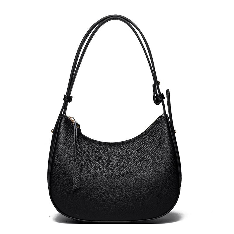 Damenhandtasche aus echtem Leder Trendige Modische und Hochwertige Achseltasche Rindsleder Einschulter-Umhängetasche