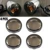 Motorcycle Bullet Turn Signal Light Lens Cover Red Smoke Clear ABS Plastic Indicator Blinker Shell Case Replacement for Harley Sportster Dyna Softail