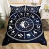 3D Viking Runes Bedding Set Viking Constellation Pattern Duvet Cover Set Double Single Size Nordic Style Washed Microfiber