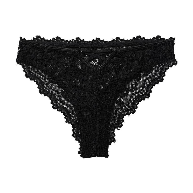 Large Size Sexy Sex Triangle Panties Breathable Lace Hollow Invisible Panties