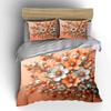 Floral Pearl Gem Art Design Bedding Duvet Cover Set  (1*Duvet Cover 2*Pillowcases, Without Duvet Insert)