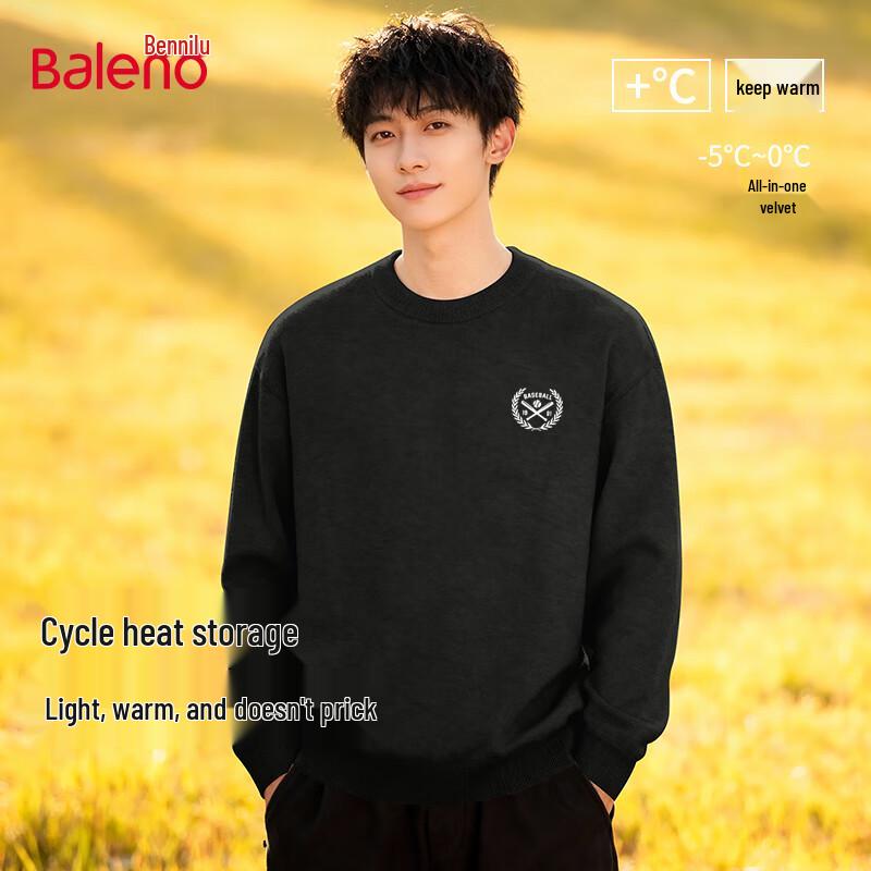 

Baleno Men s Thickened Fleece-Lined Mock Neck Sweater XL